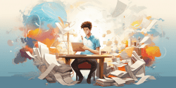 student improving essay writing skills